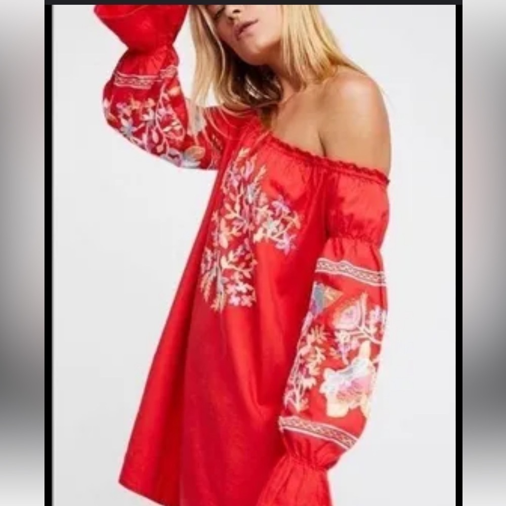 Free People | Fleur de Jeur Boho Embroidered Dress